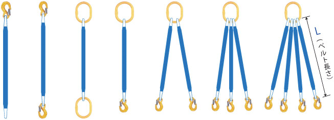 金具付製品 ホームページへ 金具付きスリングの吊り方・ 金具表へ 